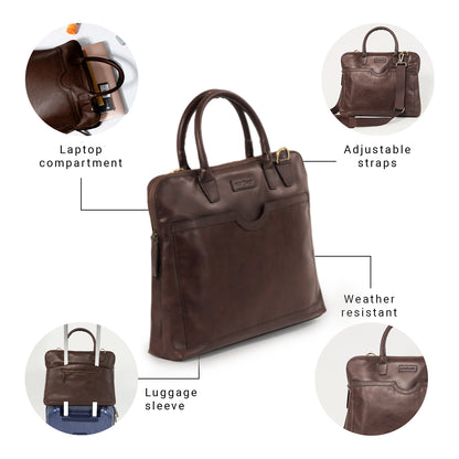 Chocolate Brown Office Messenger Bag