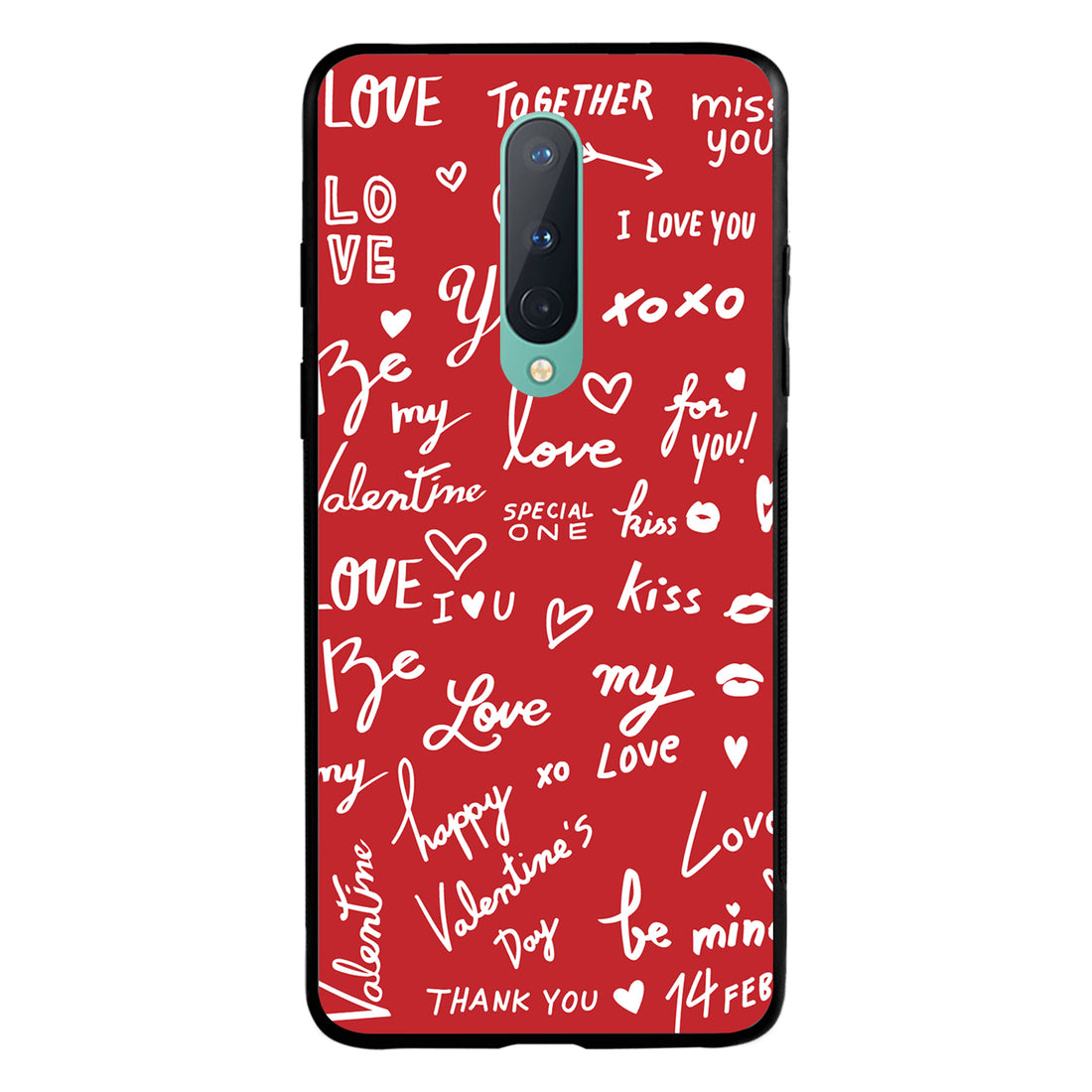 Red Love Couple Oneplus 8 Back Case