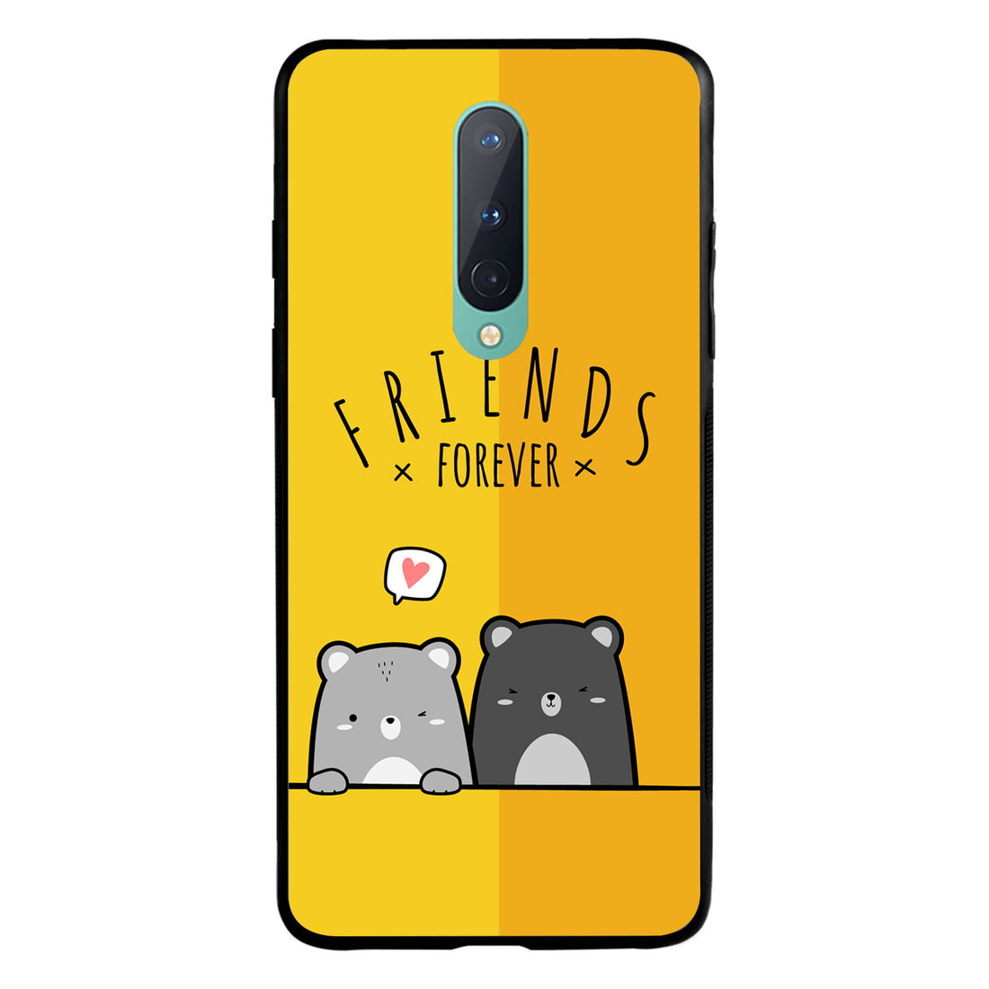 Yellow Bff Oneplus 8 Back Case