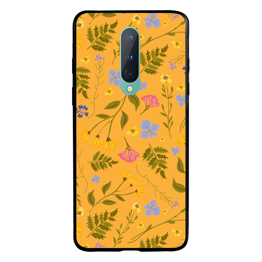 Yellow Floral Oneplus 8 Back Case