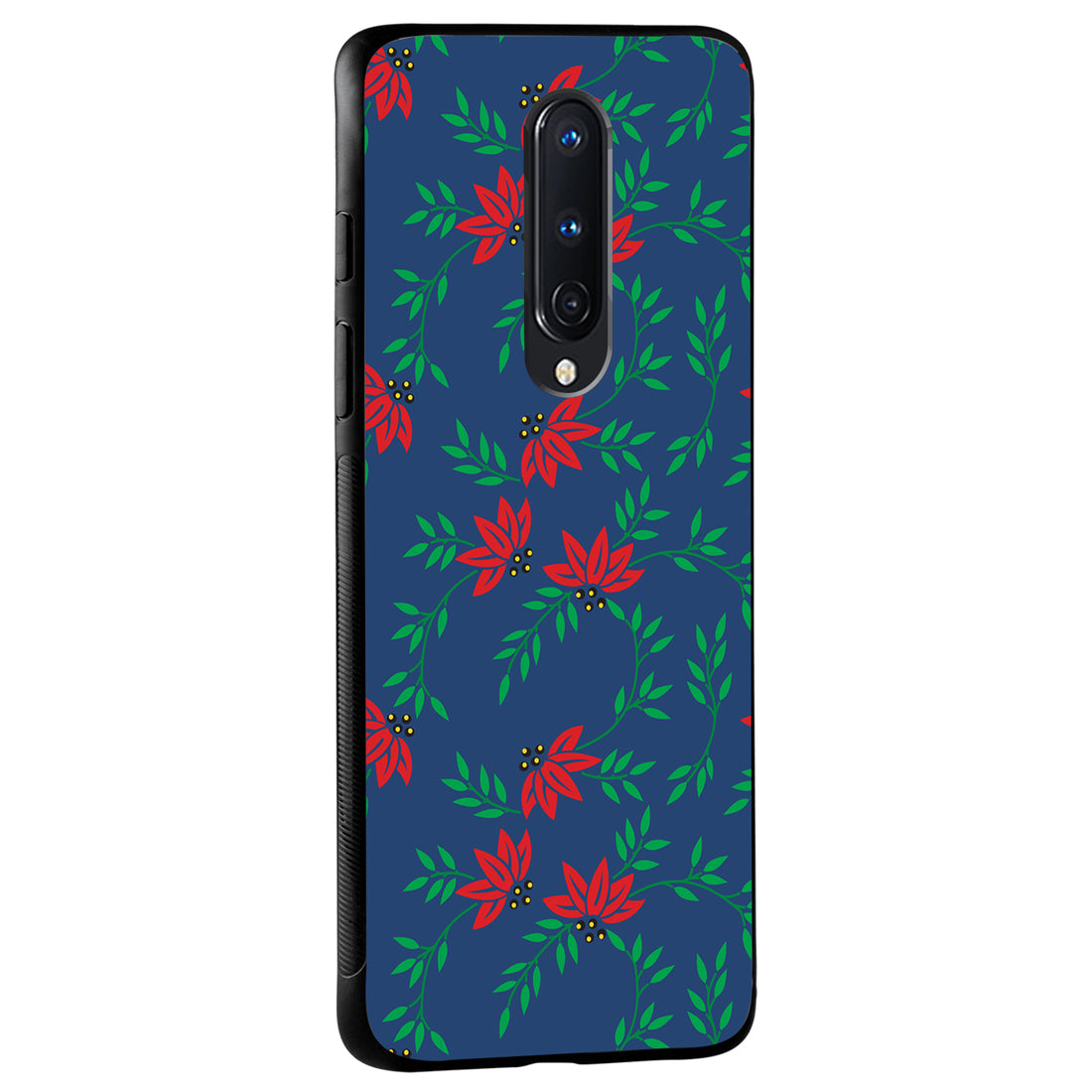Red Green Leaves Floral Oneplus 8 Back Case