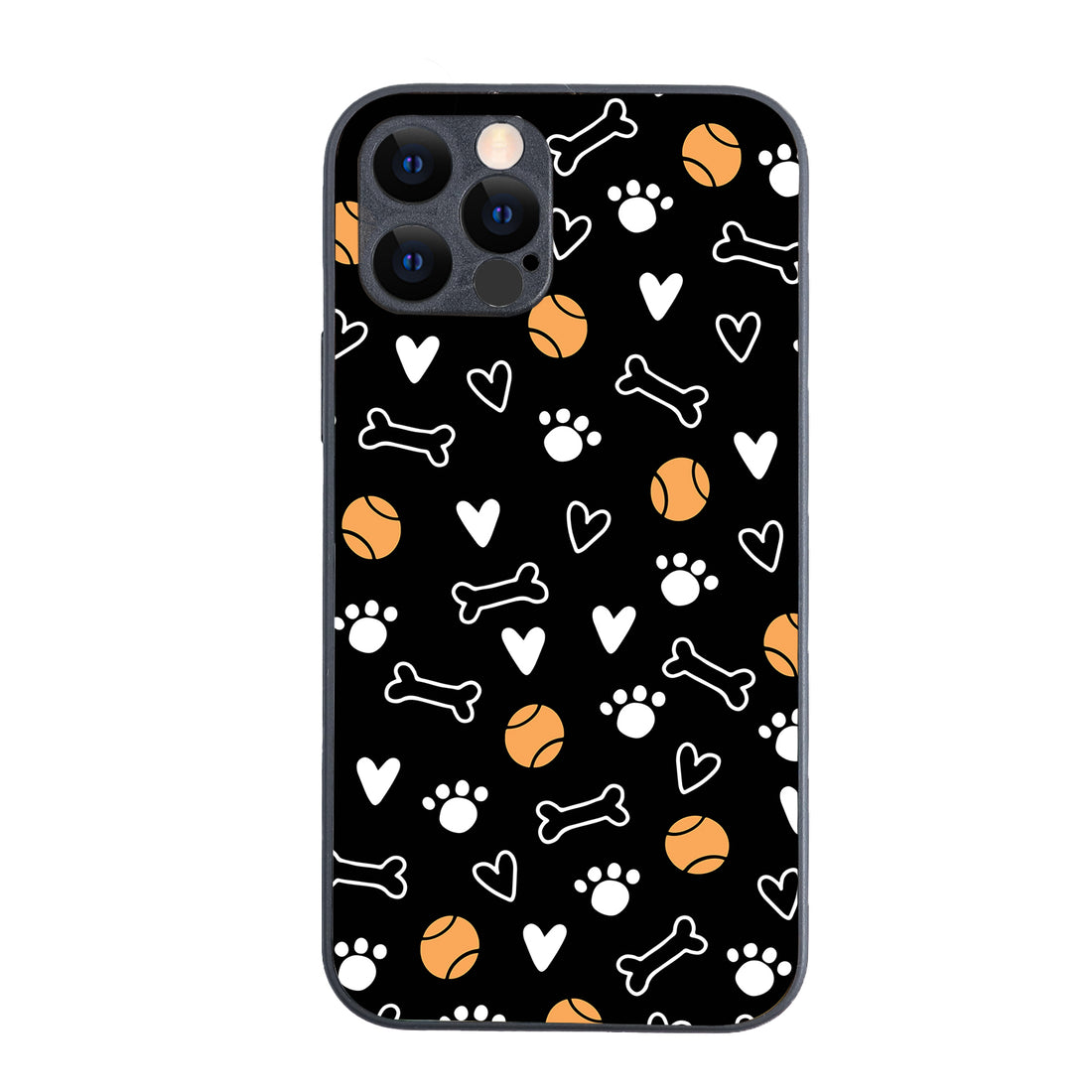 Pet Lover Black Doodle iPhone 12 Pro Case