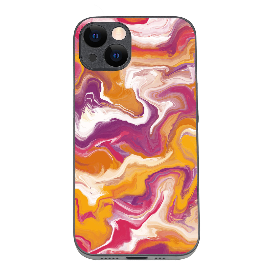 Yellow Purple Marble iPhone 13 Case