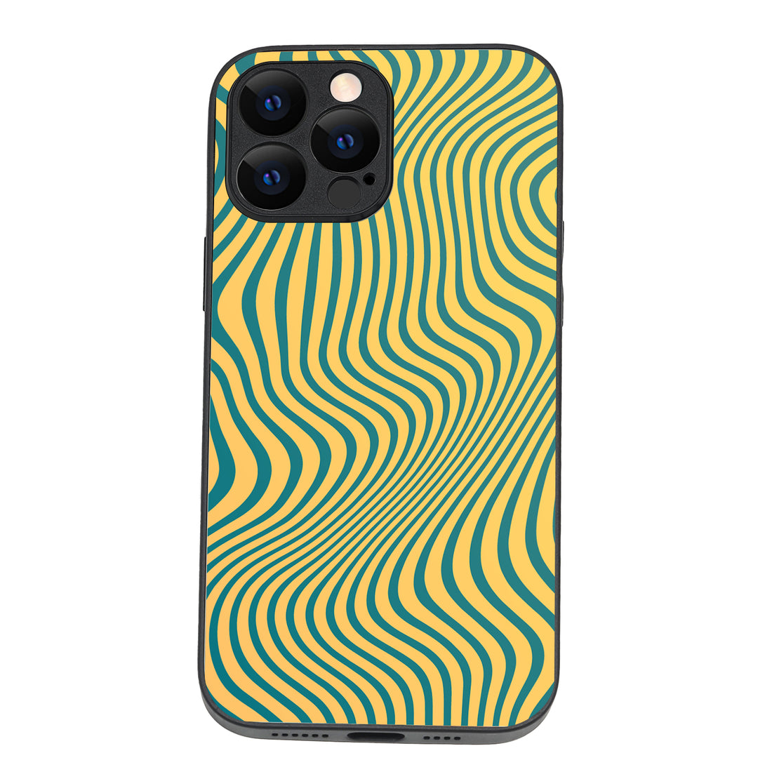 Green Strips Optical Illusion iPhone 13 Pro Max Case