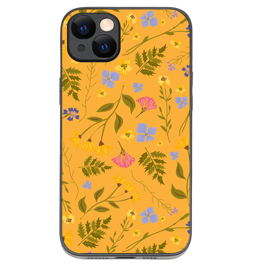 Yellow Floral iPhone 14 Plus Case