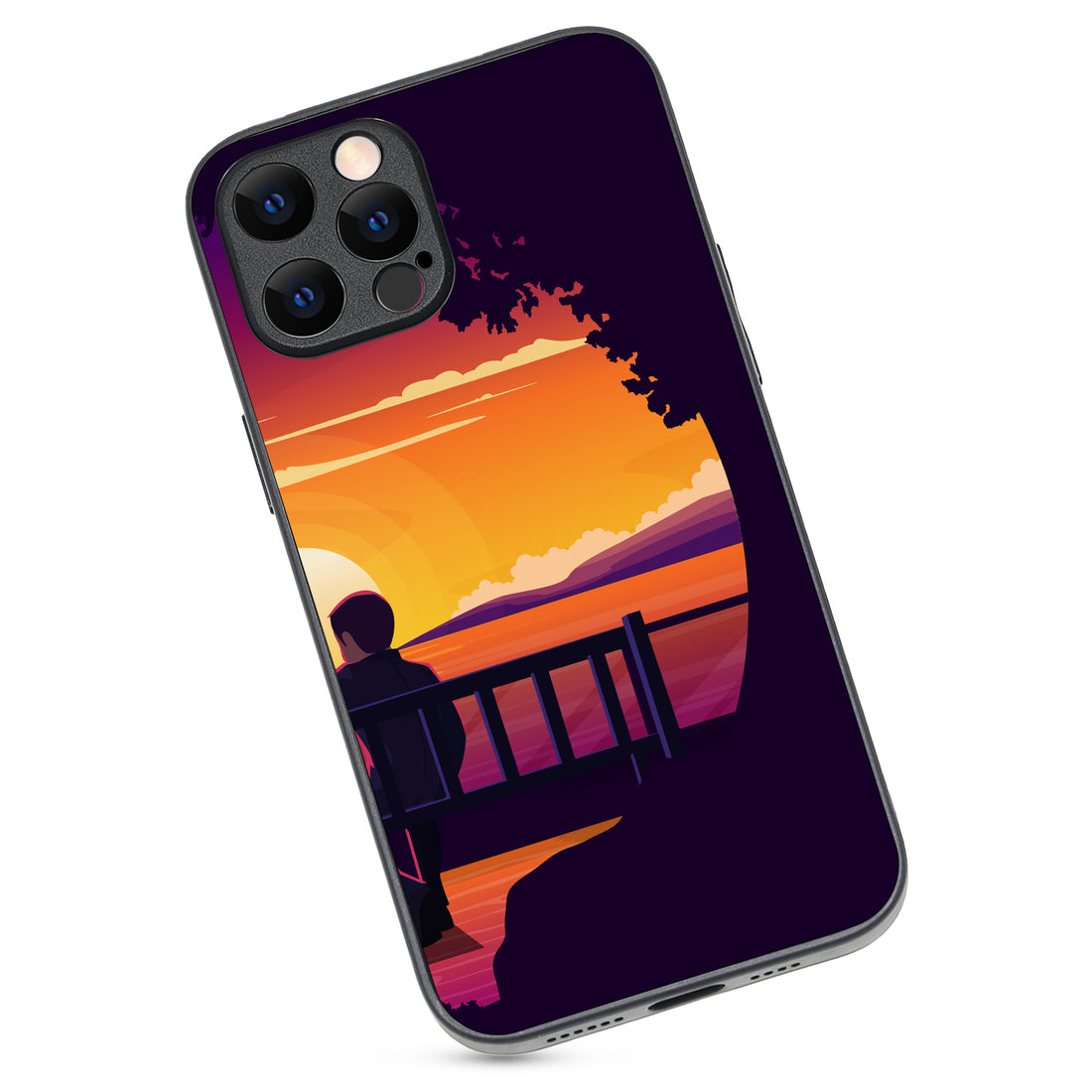 Sunset Date Boy Couple iPhone 12 Pro Max Case