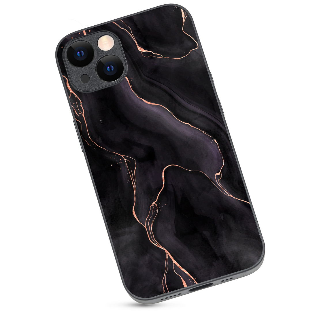 Black Pink Line Marble iPhone 13 Case