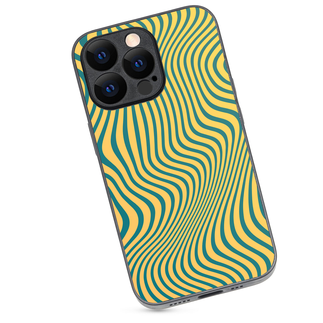 Green Strips Optical Illusion iPhone 13 Pro Case