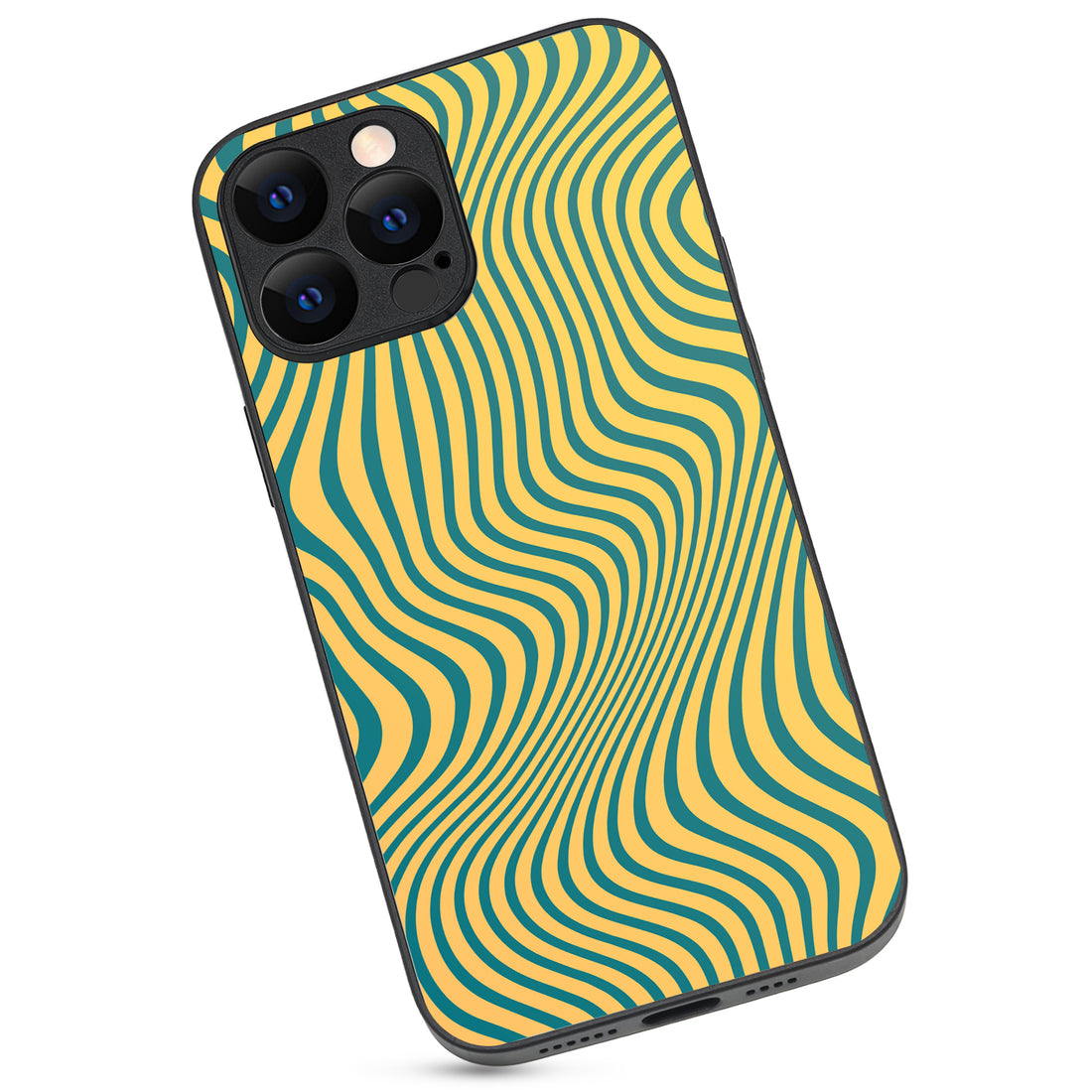 Green Strips Optical Illusion iPhone 13 Pro Max Case