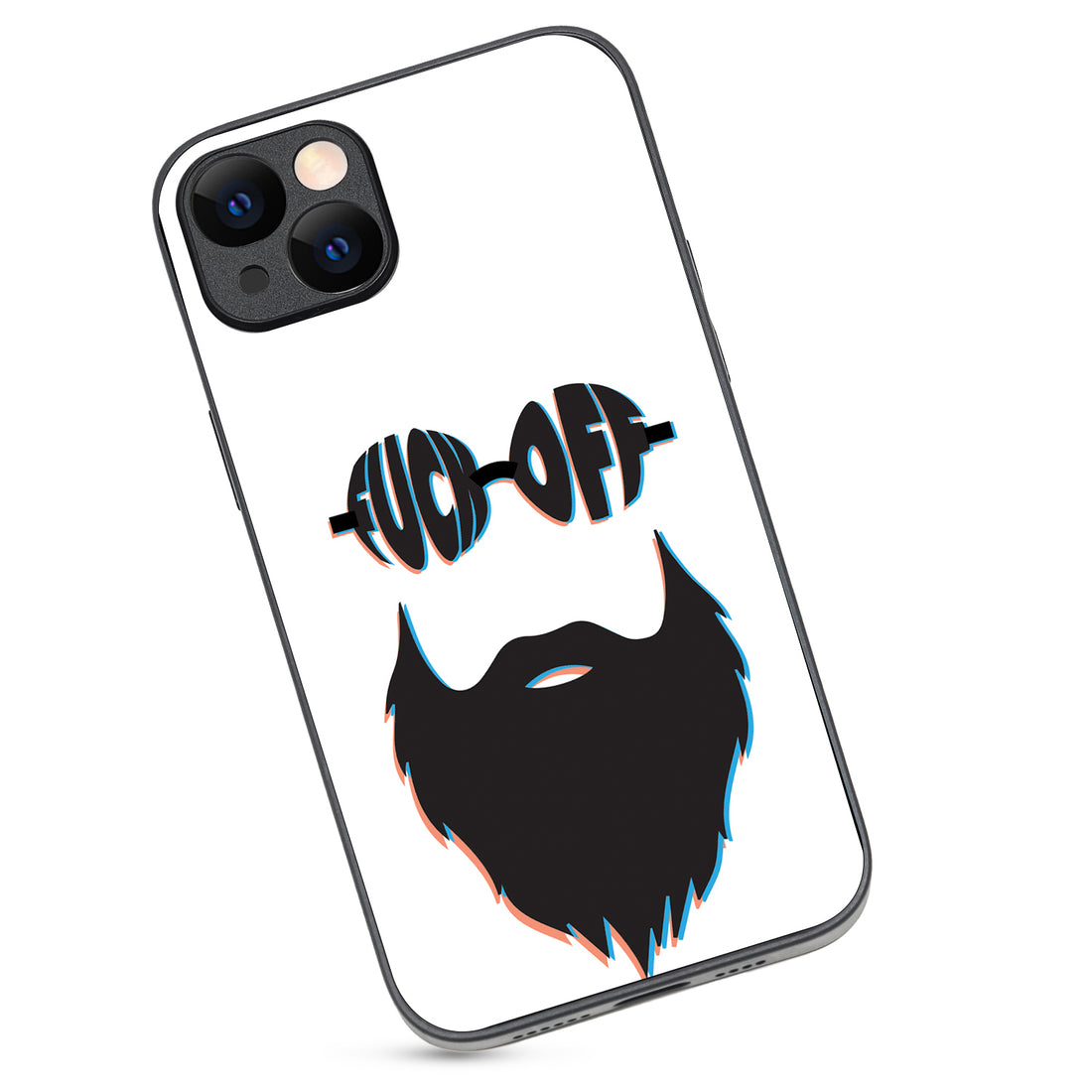 Beard White Masculine iPhone 14 Plus Case