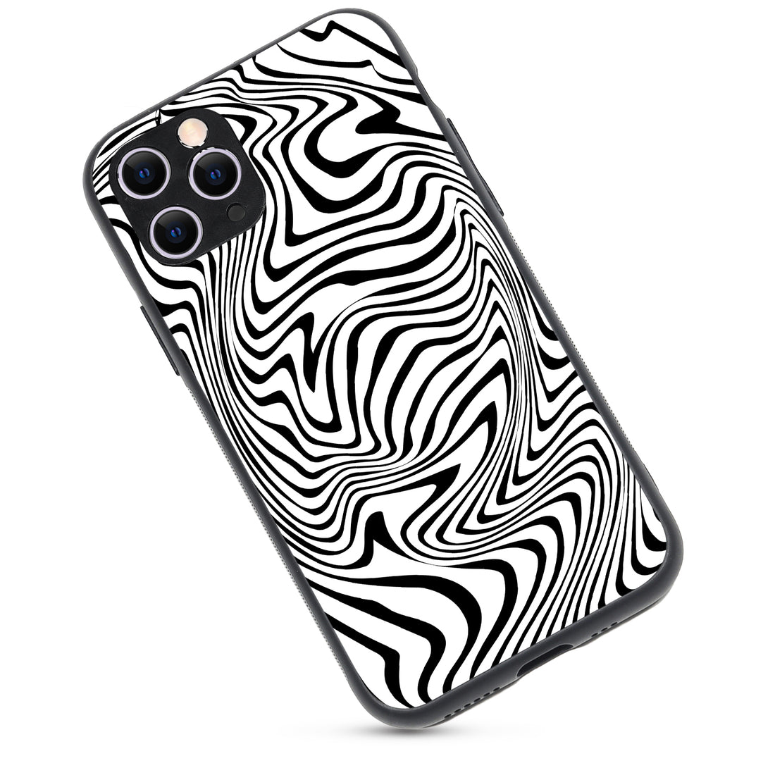 White Zig-Zag Optical Illusion iPhone 11 Pro Case
