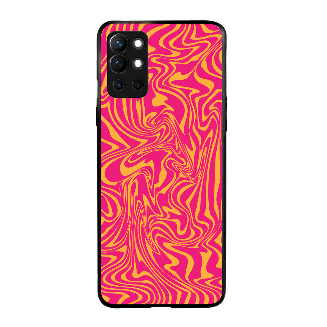 Yellow Pink Optical Illusion Oneplus 9 R Back Case