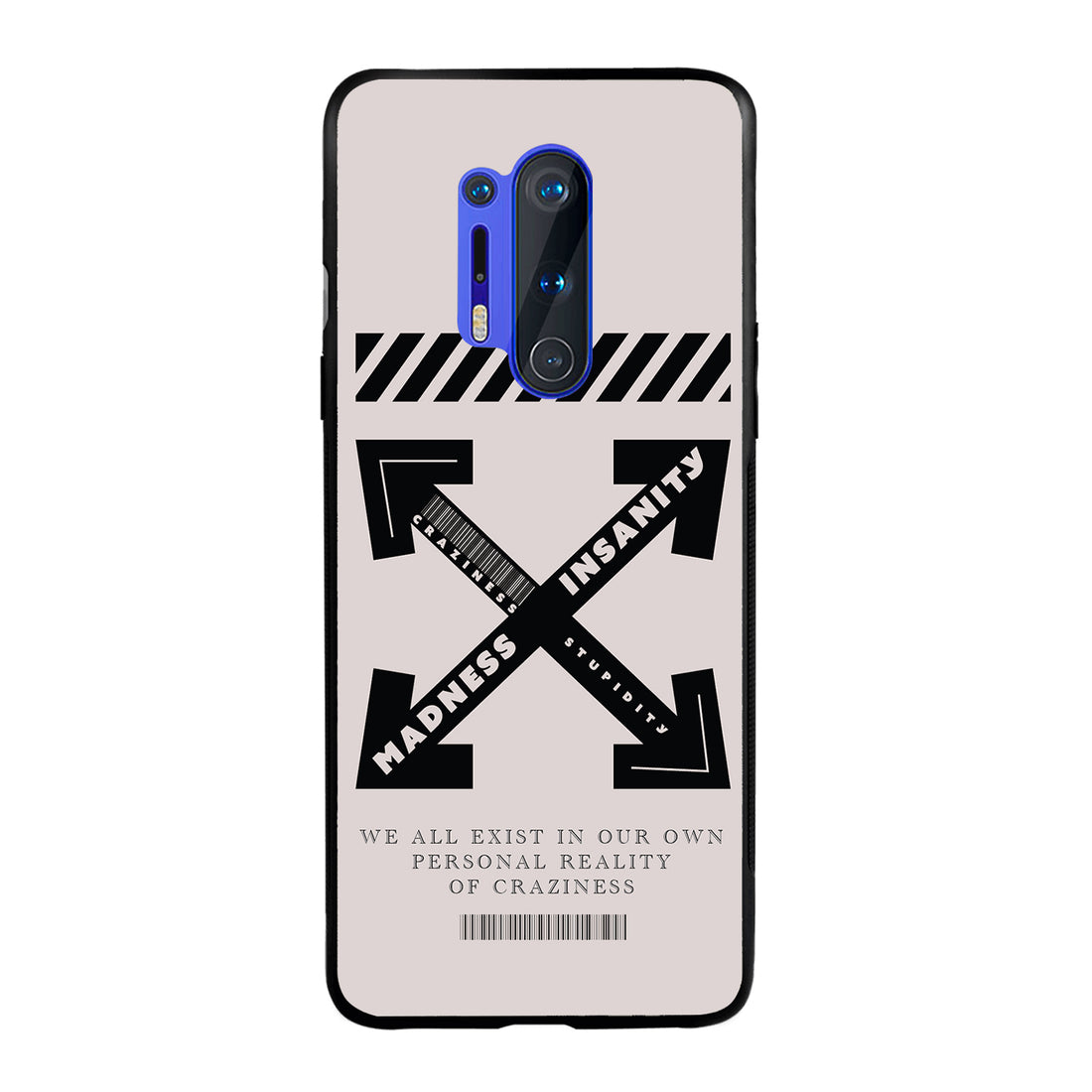Black Madness Quote Oneplus 8 Pro Back Case