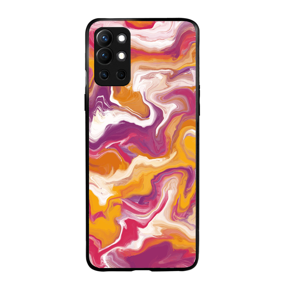 Yellow Purple Marble Oneplus 9 R Back Case