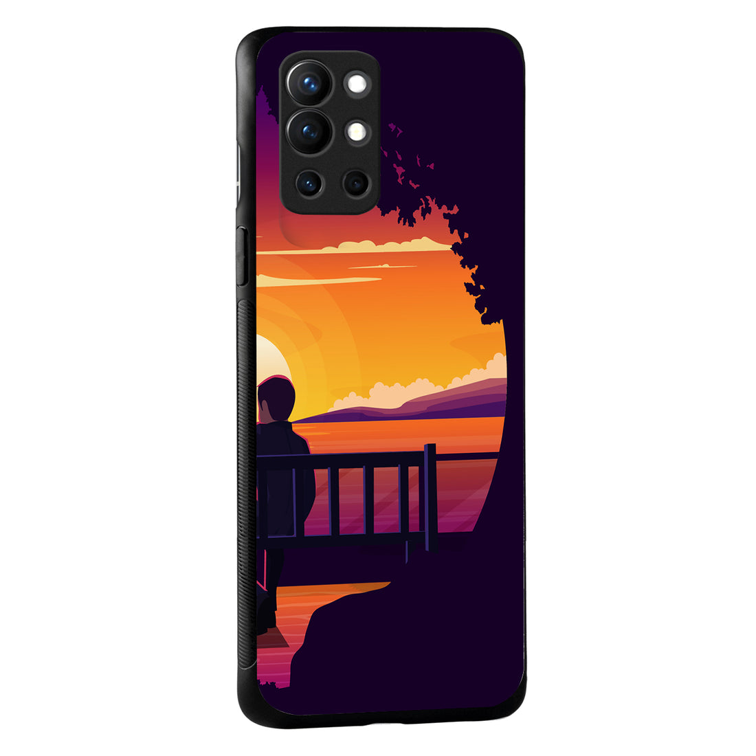Sunset Date Boy Couple Oneplus 9 R Back Case