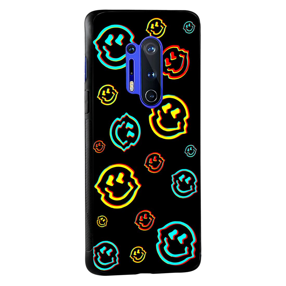 Black Smiley Doodle Oneplus 8 Pro Back Case