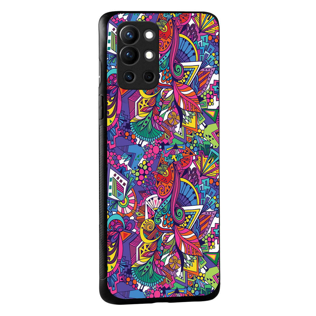 Colourful Doodle Oneplus 9 R Back Case