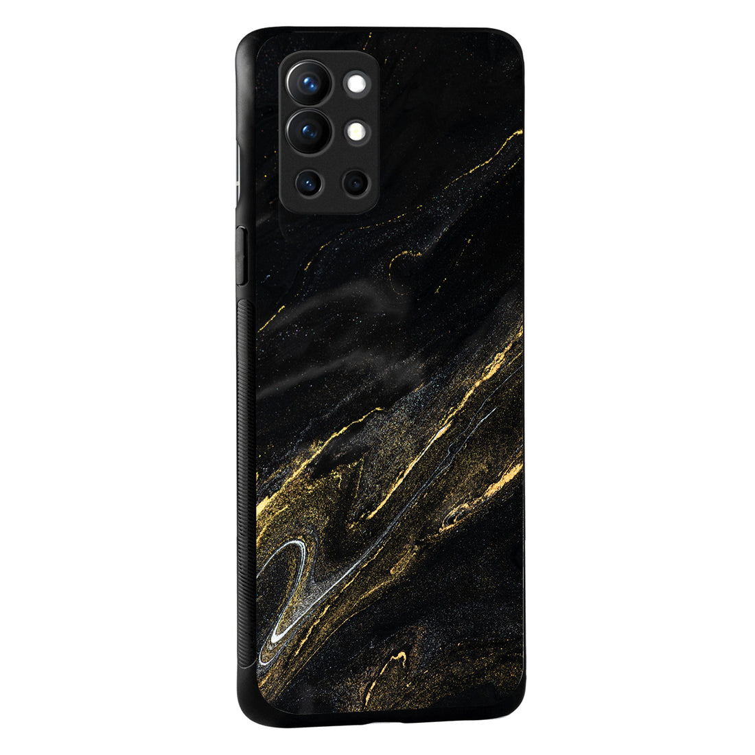 Black Golden Marble Oneplus 9 R Back Case