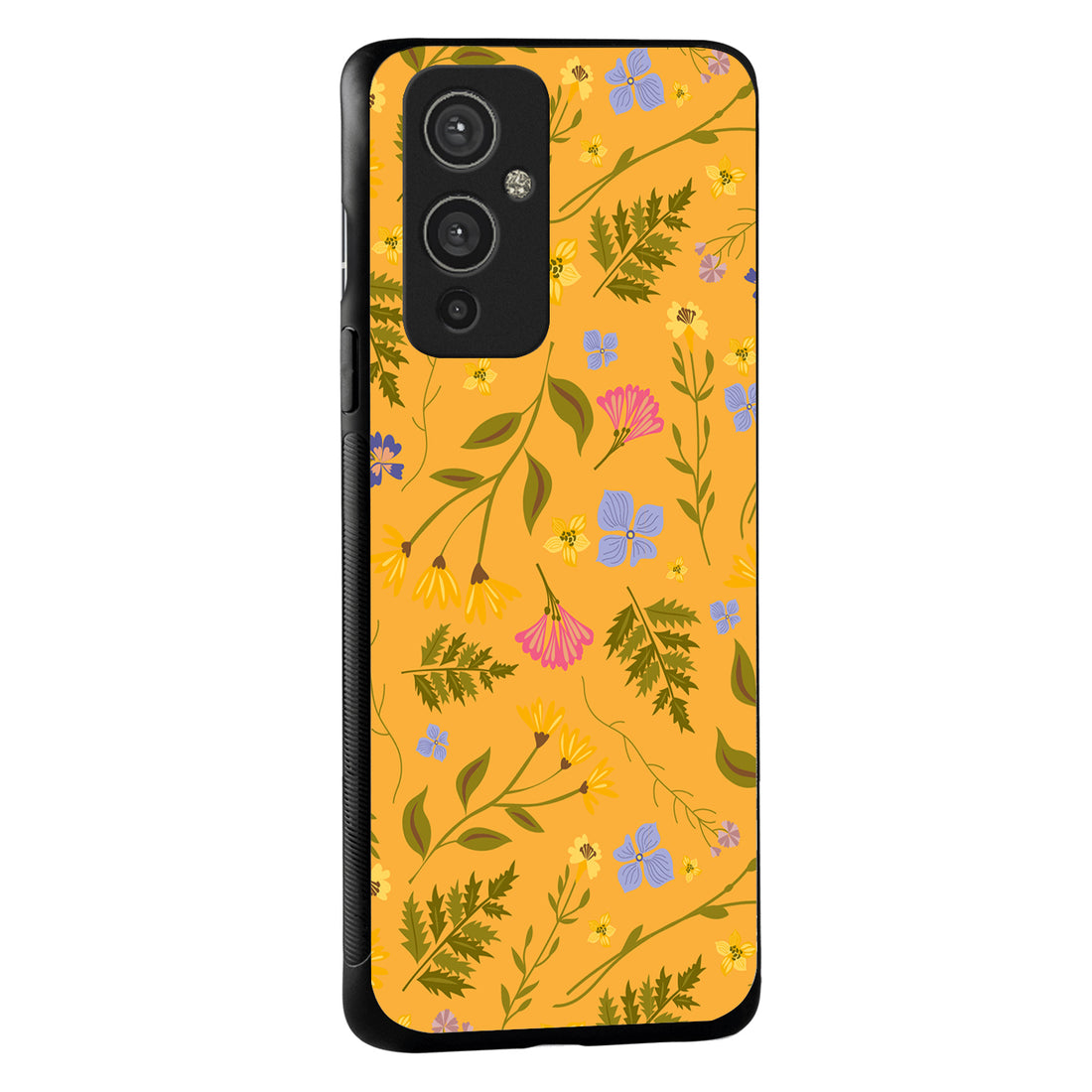 Yellow Floral Oneplus 9 Back Case