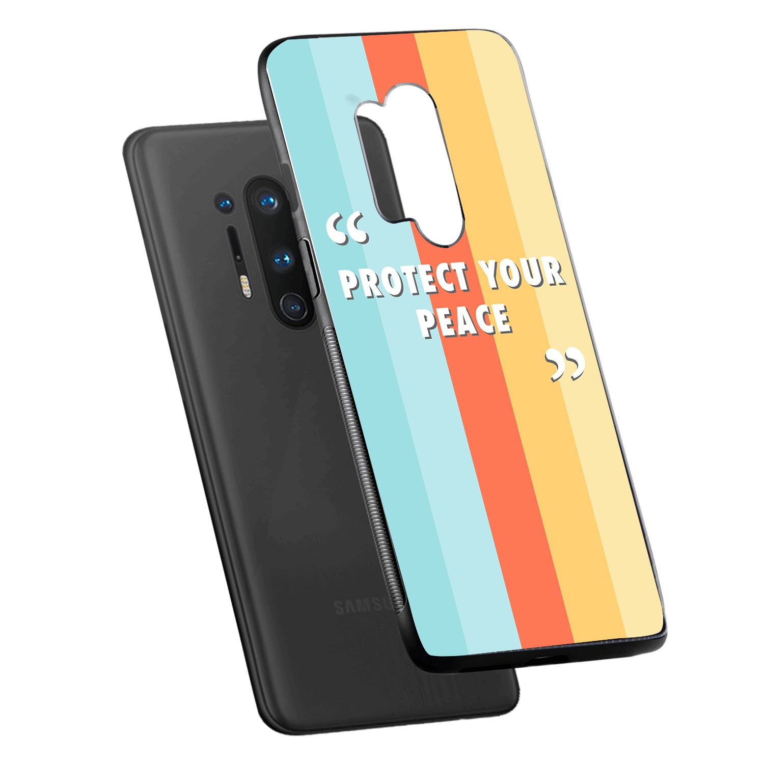 Protect your peace Motivational Quotes Oneplus 8 Pro Back Case
