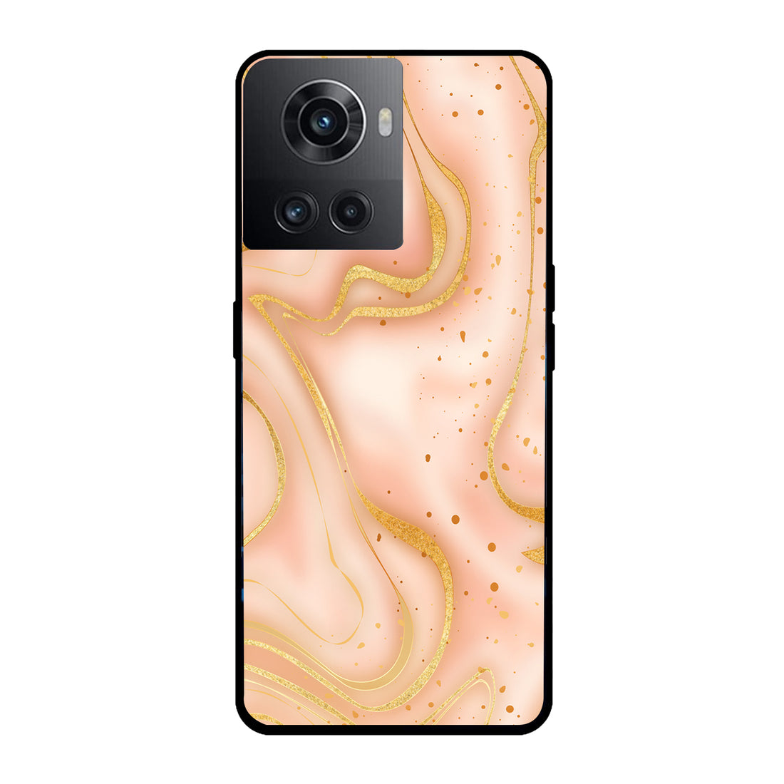 Golden Marble Oneplus 10 R Back Case