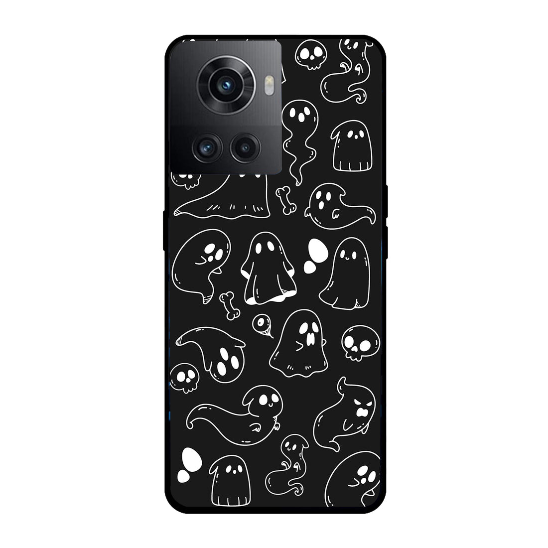 Black Ghost Doodle Oneplus 10 R Back Case