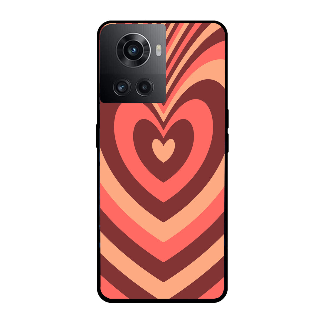 Red Heart Optical Illusion Oneplus 10 R Back Case