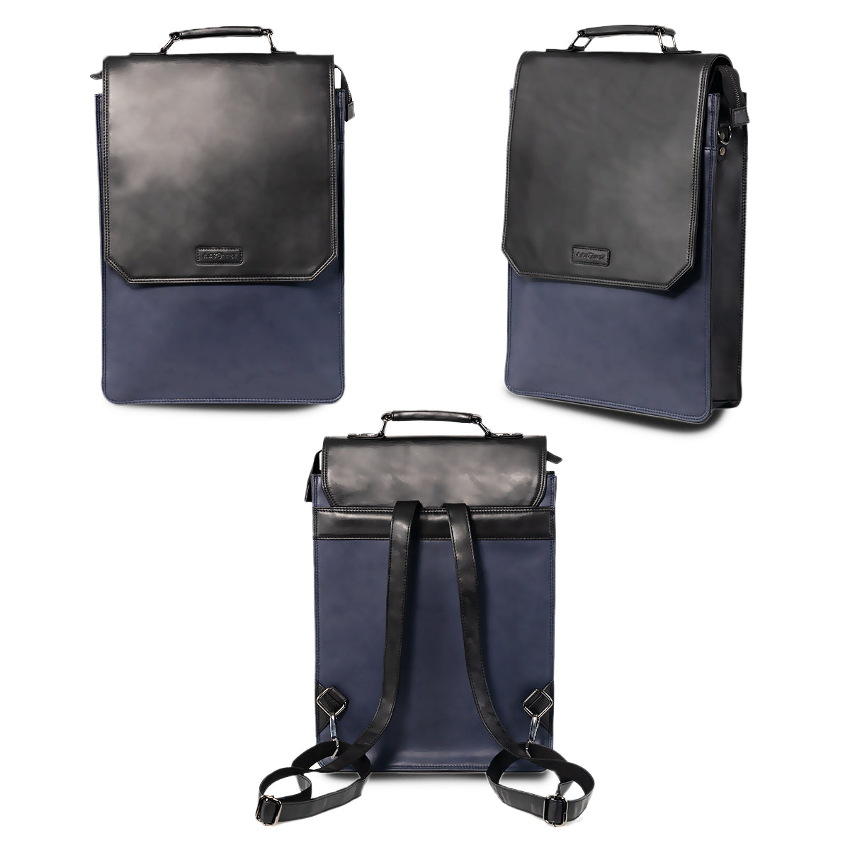 Navy Blue and Black Backpack