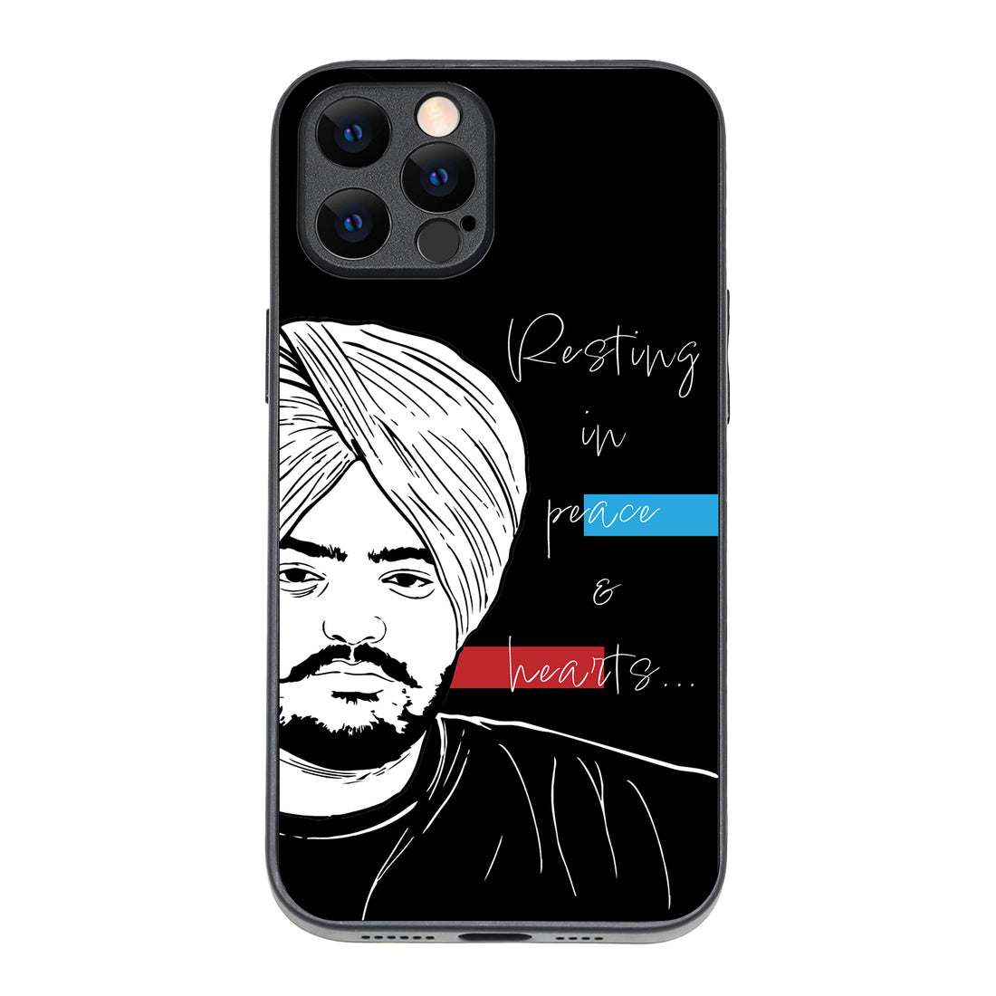 Peace &amp; Hearts Sidhu Moosewala iPhone 12 Pro Max Case