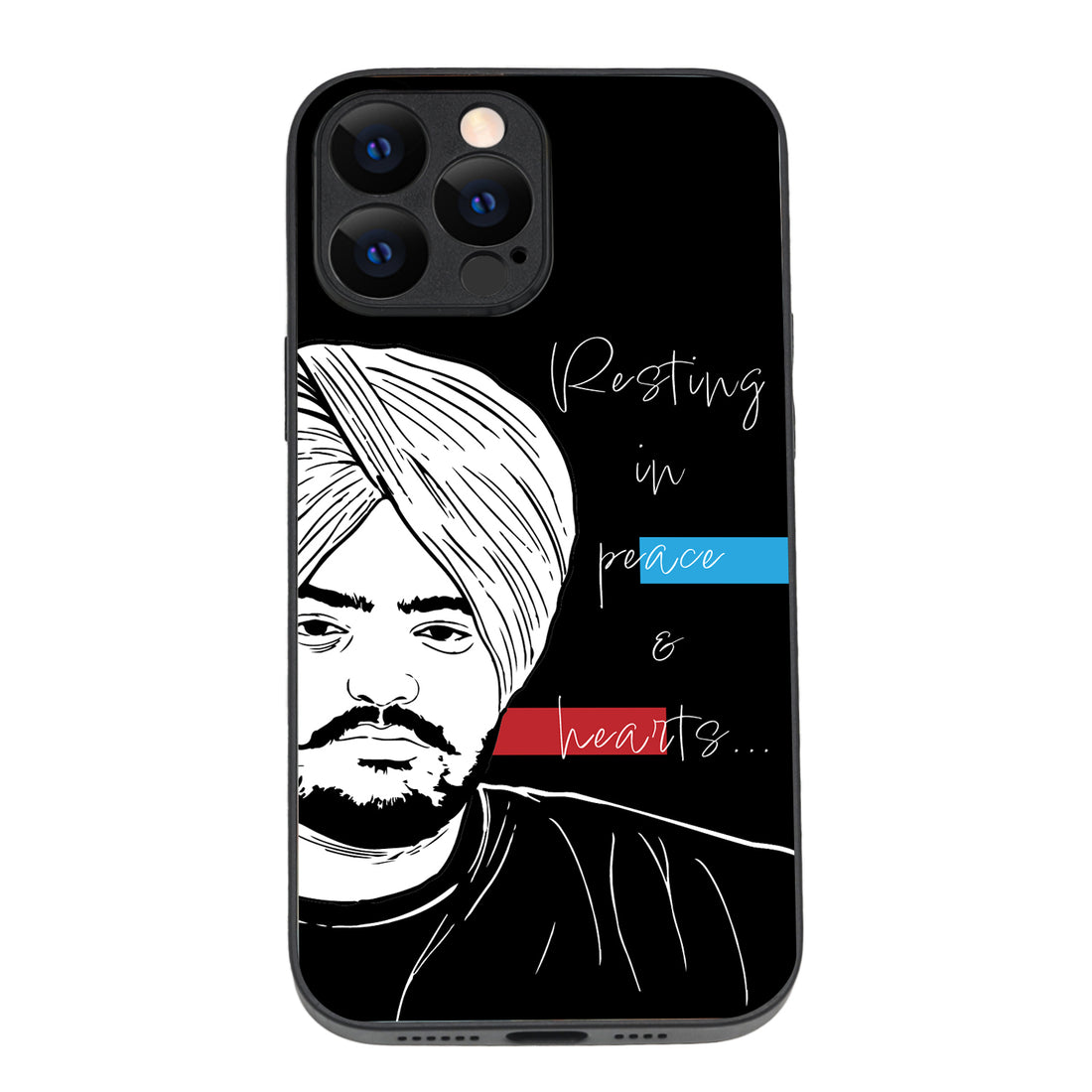 Peace &amp; Hearts Sidhu Moosewala iPhone 13 Pro Max Case