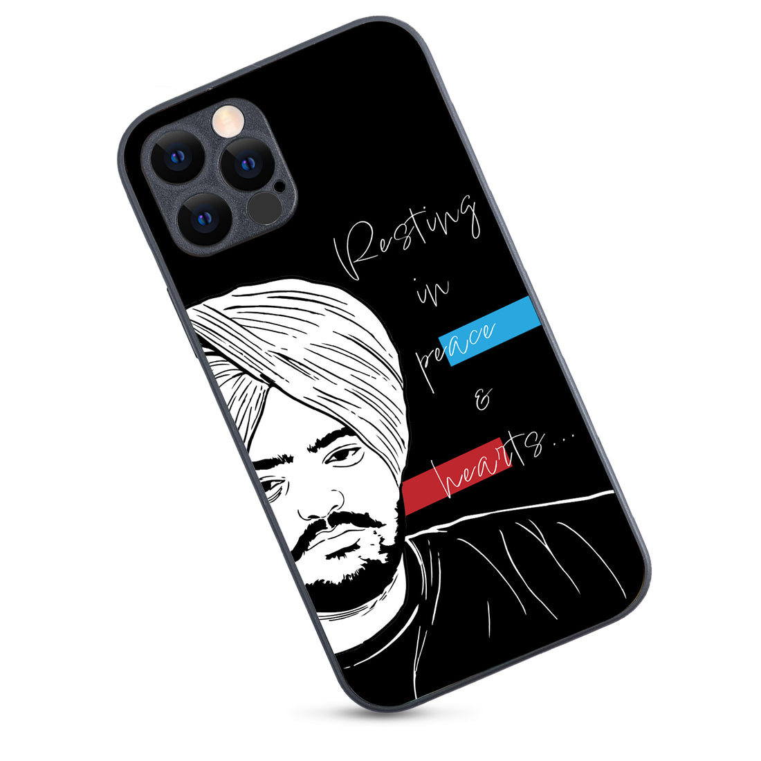 Peace &amp; Hearts Sidhu Moosewala iPhone 12 Pro Case