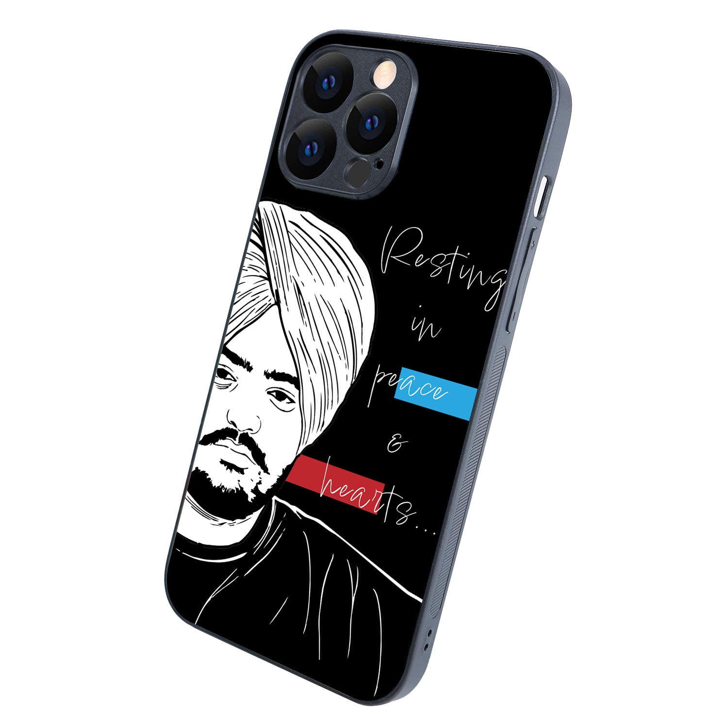 Peace &amp; Hearts Sidhu Moosewala iPhone 13 Pro Max Case