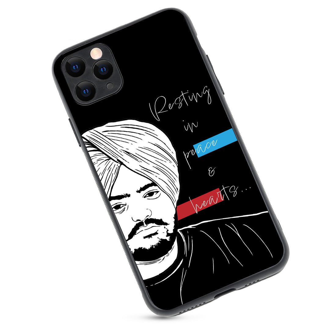 Peace &amp; Hearts Sidhu Moosewala iPhone 11 Pro Max Case