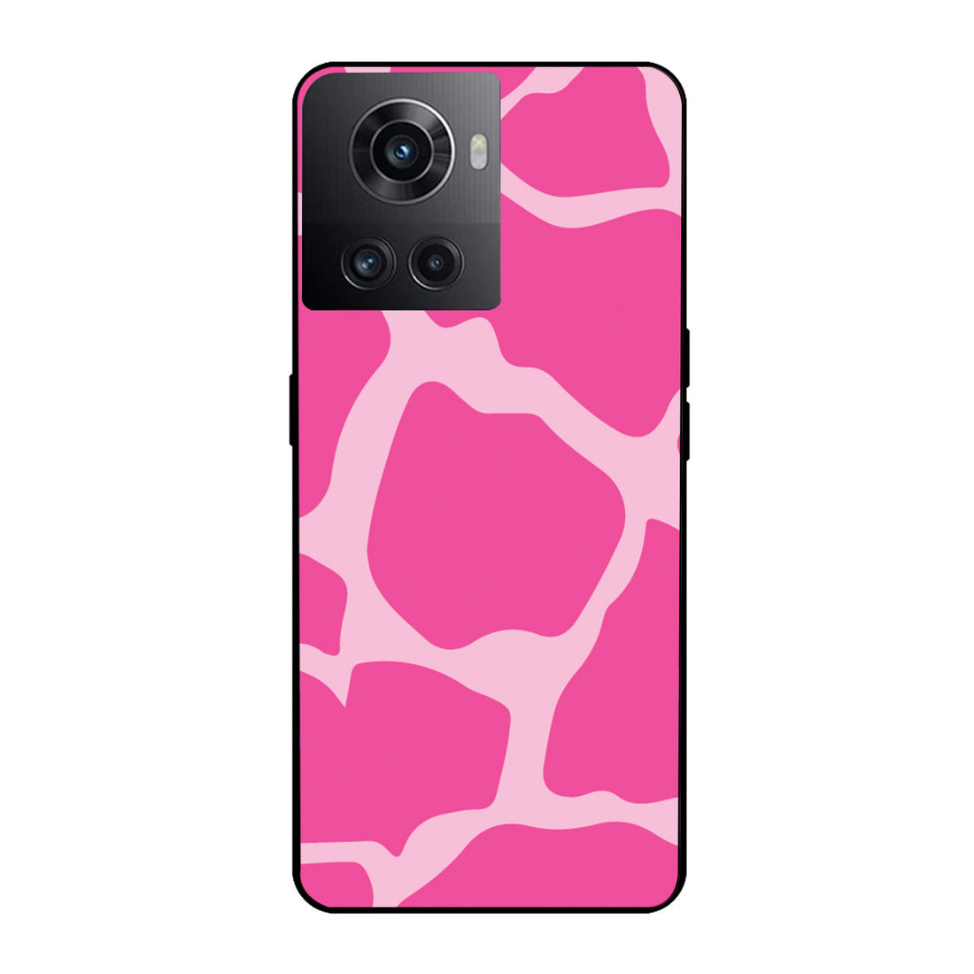 Pink Patch Design Oneplus 10 R Back Case