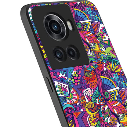 Colourful Doodle Oneplus 10 R Back Case