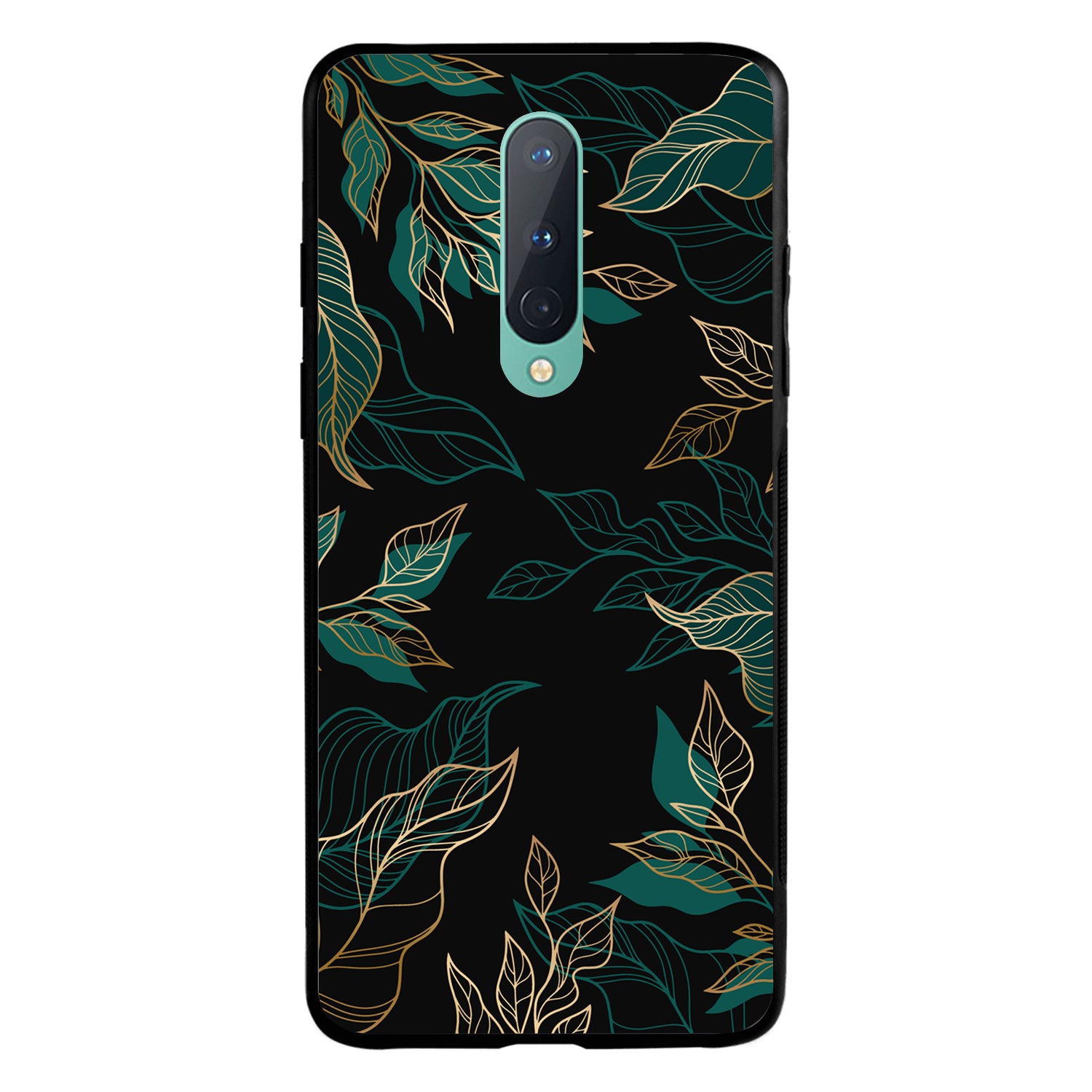 Black Floral Oneplus 8 Back Case