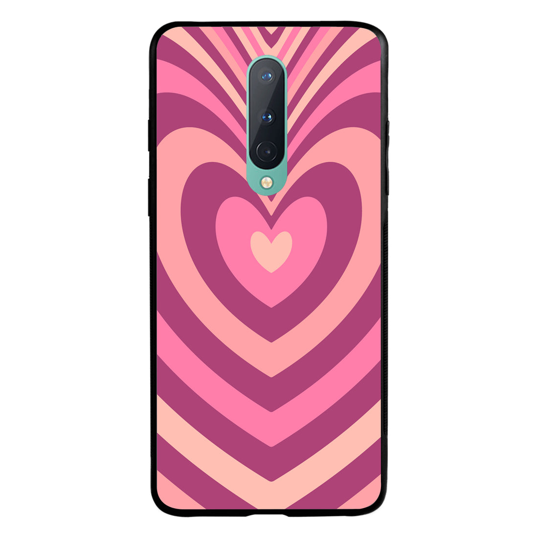 Pink Heart Optical Illusion Oneplus 8 Back Case