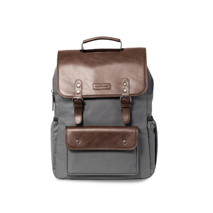 Dark Grey Chocolate Brown Backpack
