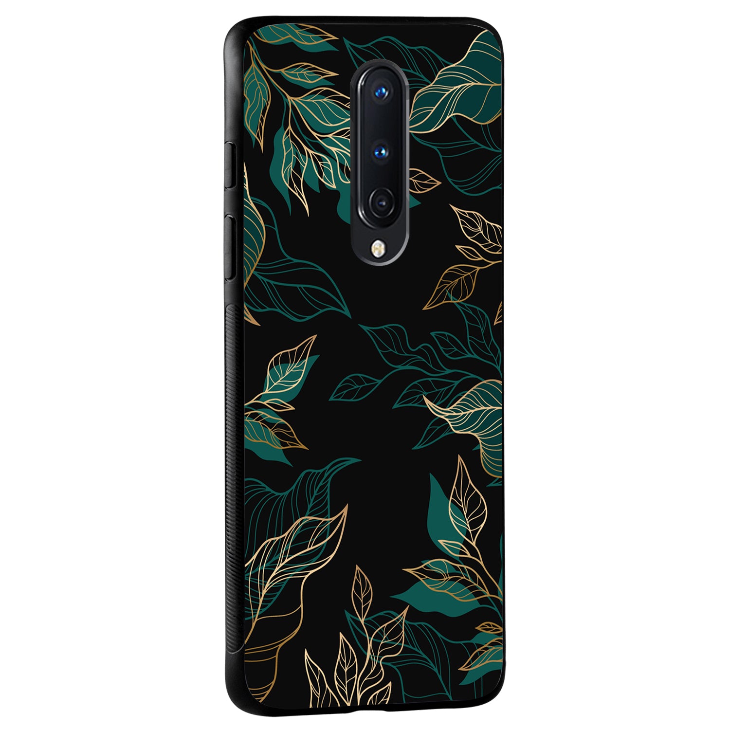 Black Floral Oneplus 8 Back Case