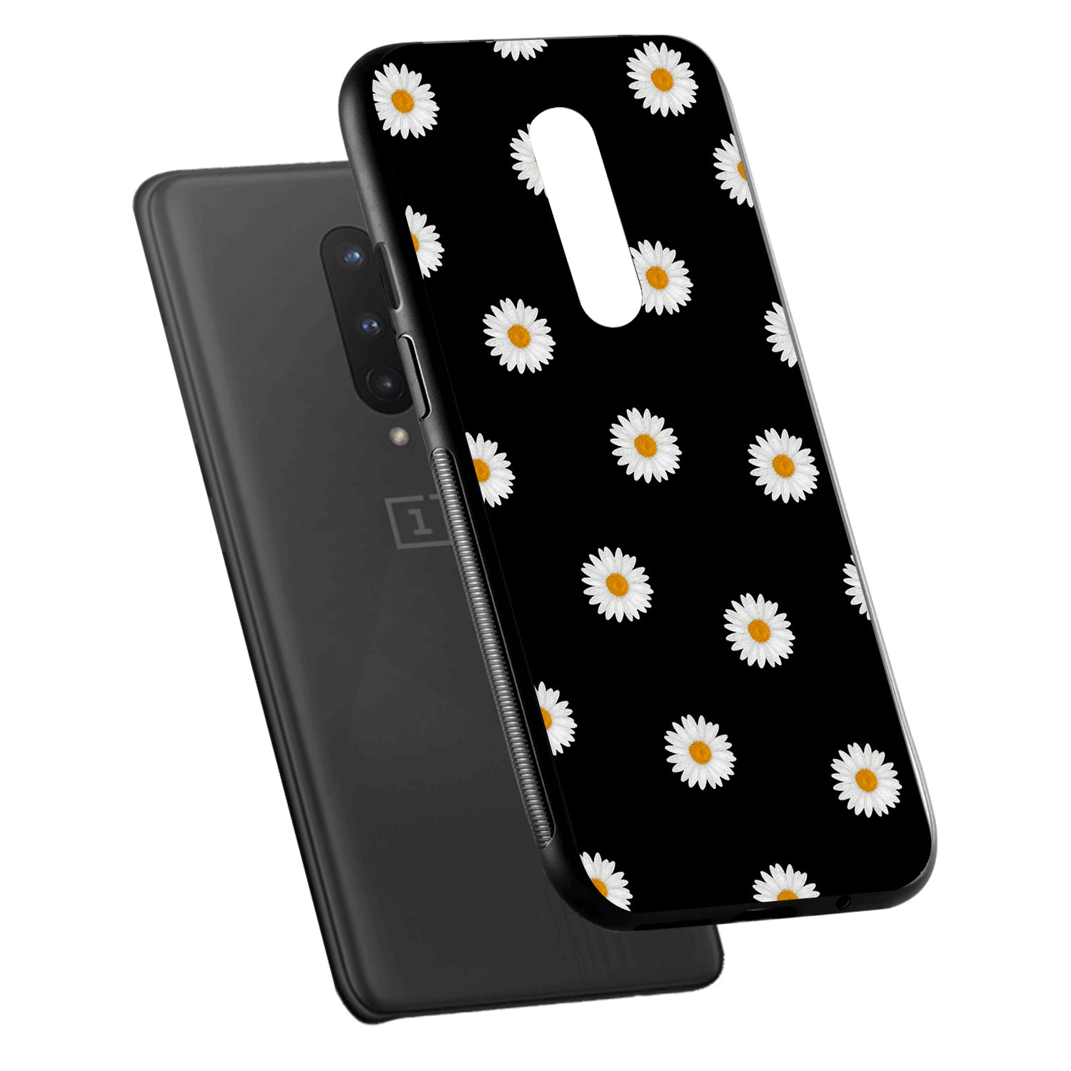 White Sunflower Floral Oneplus 8 Back Case