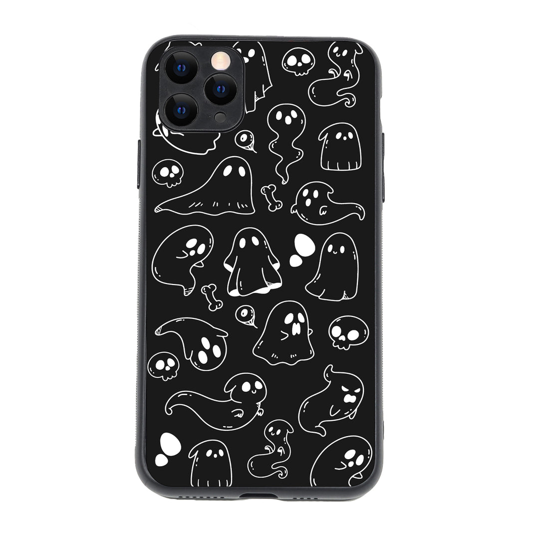 Black Ghost Doodle iPhone 11 Pro Max Case