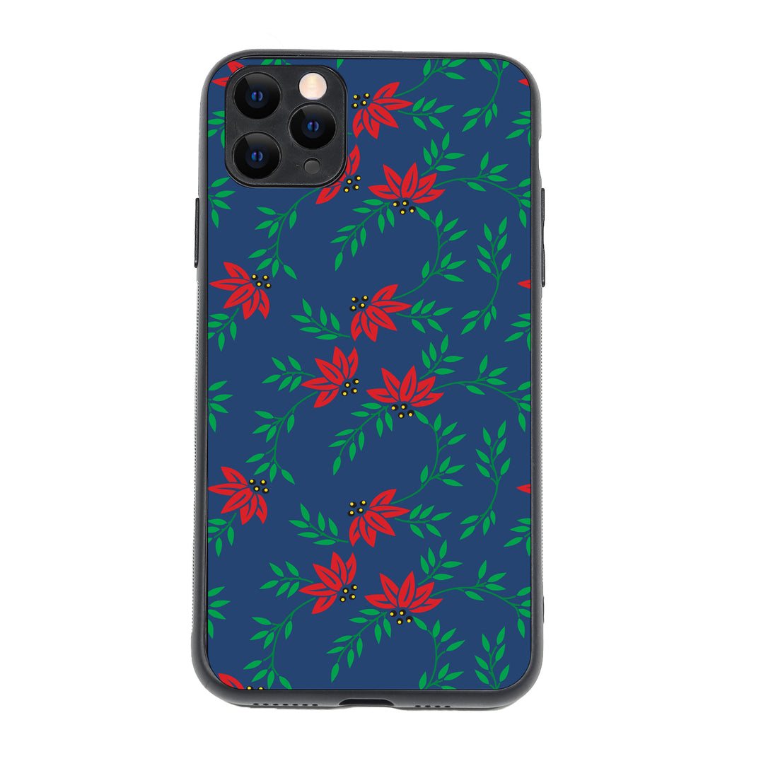 Red Green Leaves Floral iPhone 11 Pro Max Case
