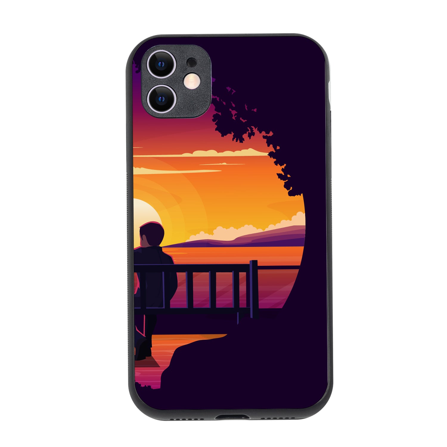 Sunset Date Boy Couple iPhone 11 Case