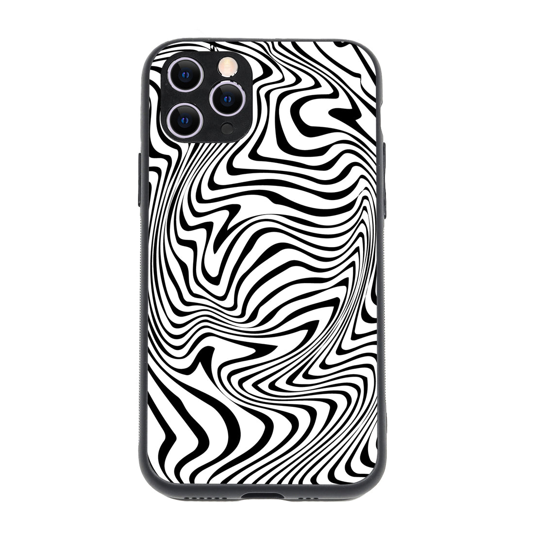White Zig-Zag Optical Illusion iPhone 11 Pro Case