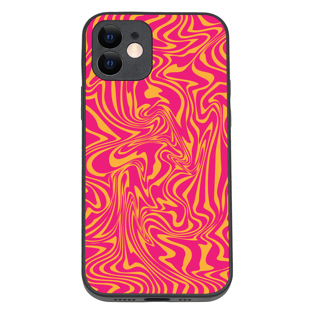 Yellow Pink Optical Illusion iPhone 12 Case