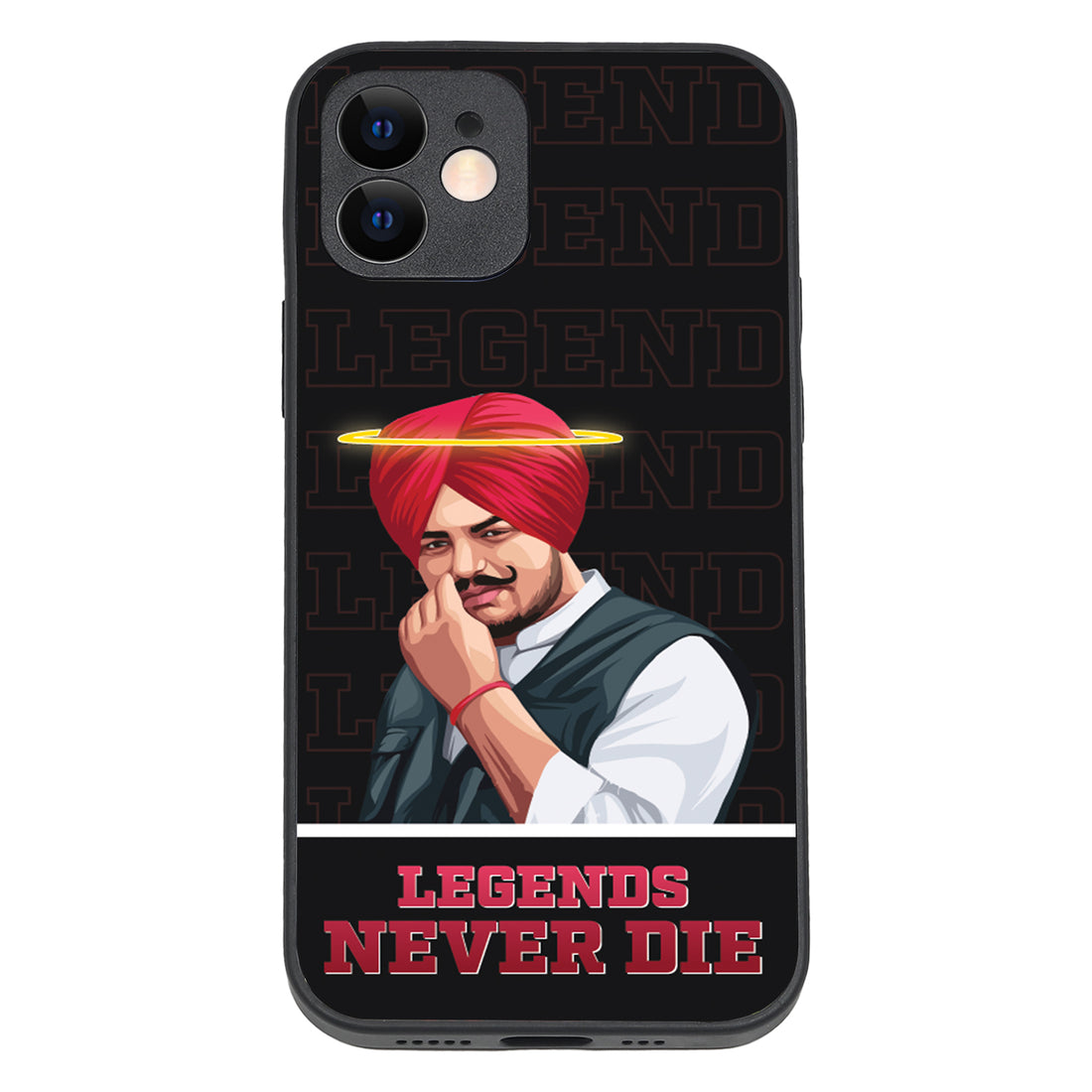 Legend Never Die Black Sidhu Moosewala iPhone 12 Case