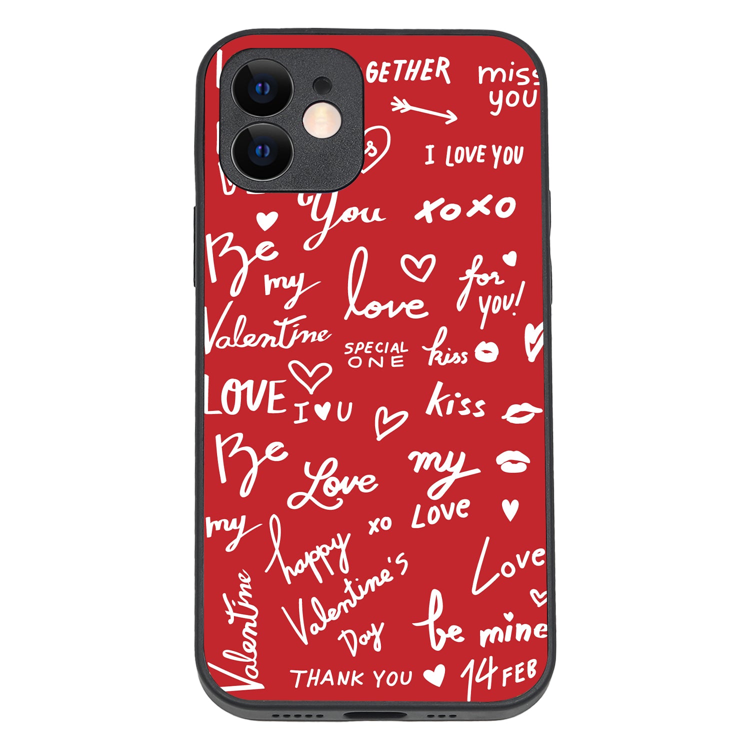 Red Love Couple iPhone 12 Case