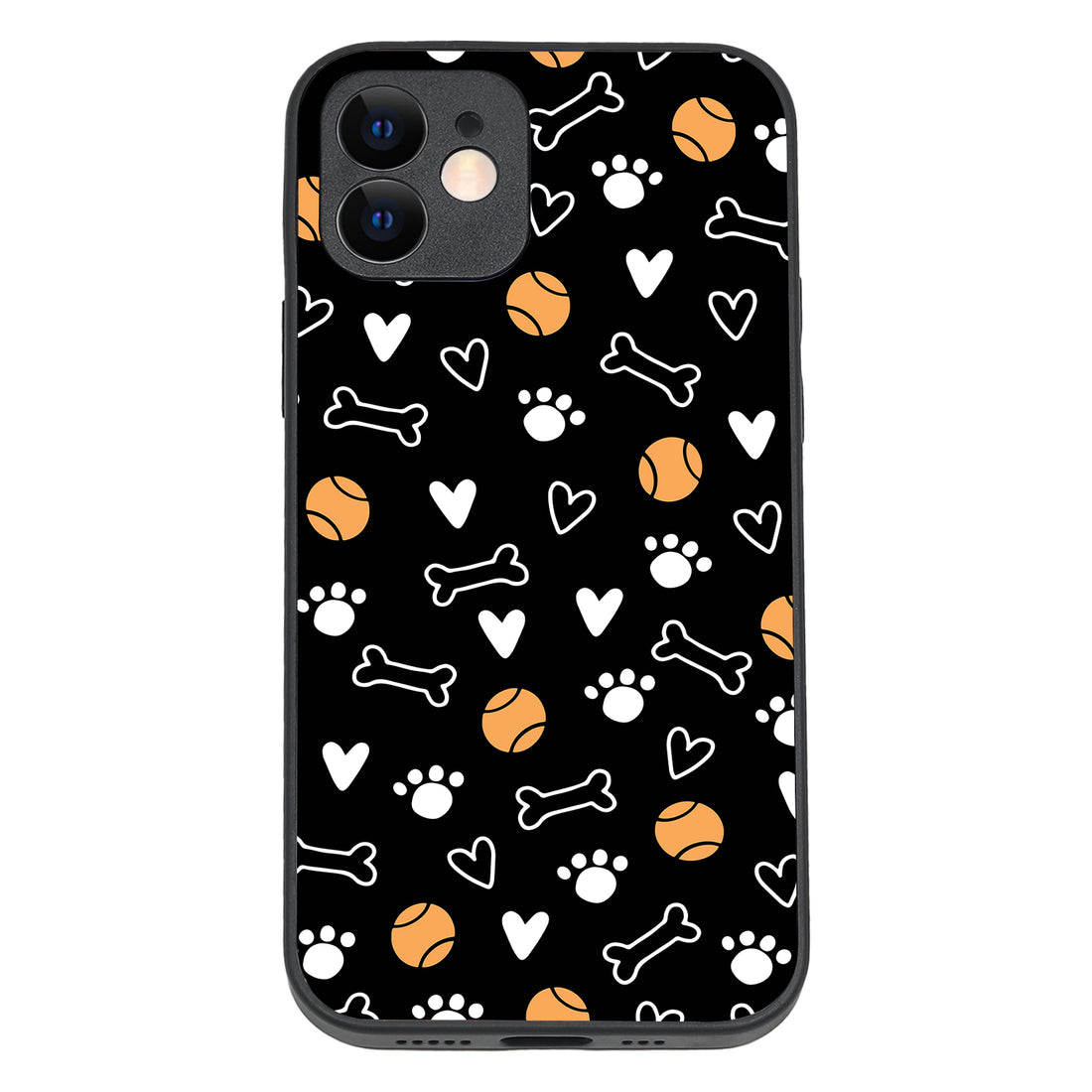 Pet Lover Black Doodle iPhone 12 Case