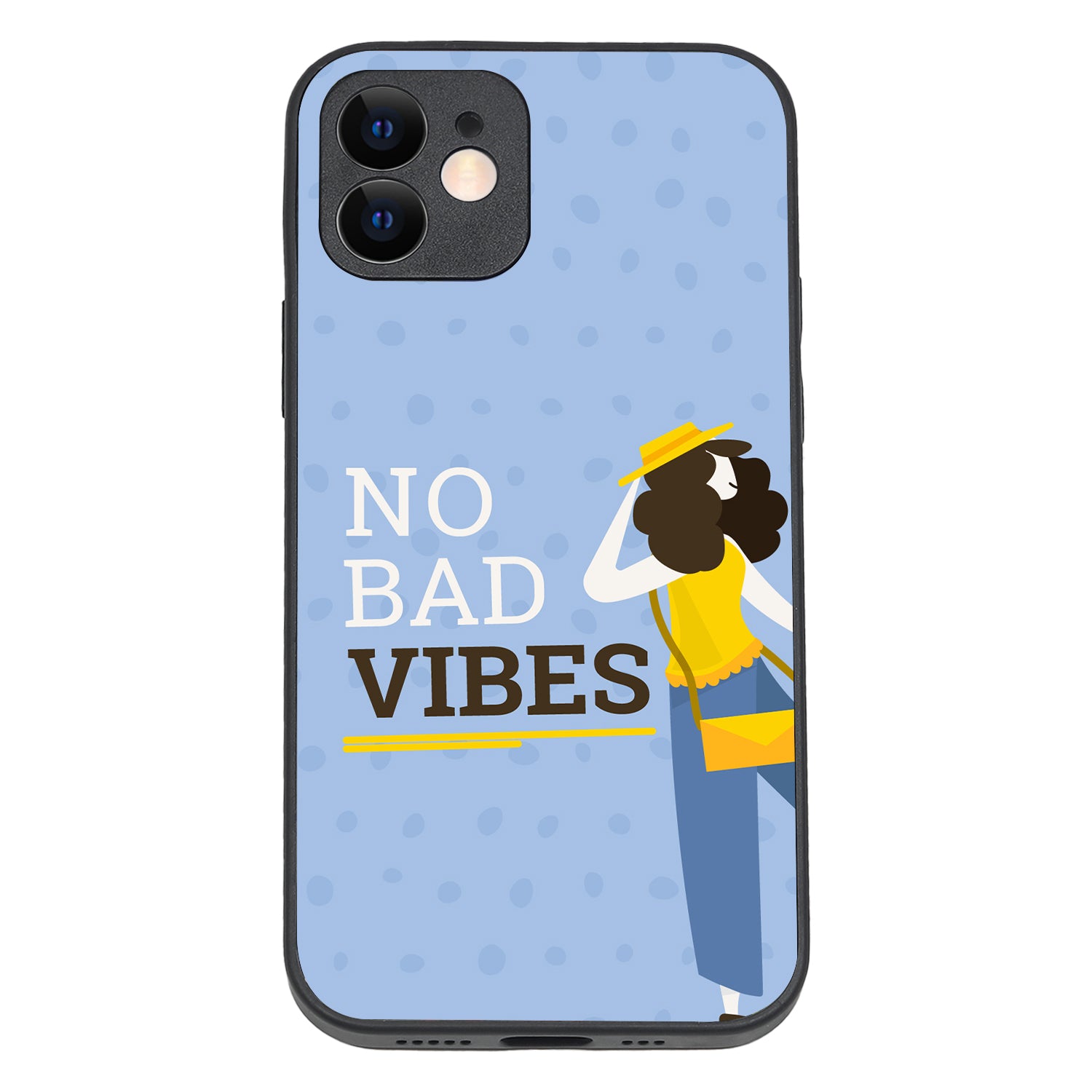 No Bad Vibes Motivational Quotes iPhone 12 Case