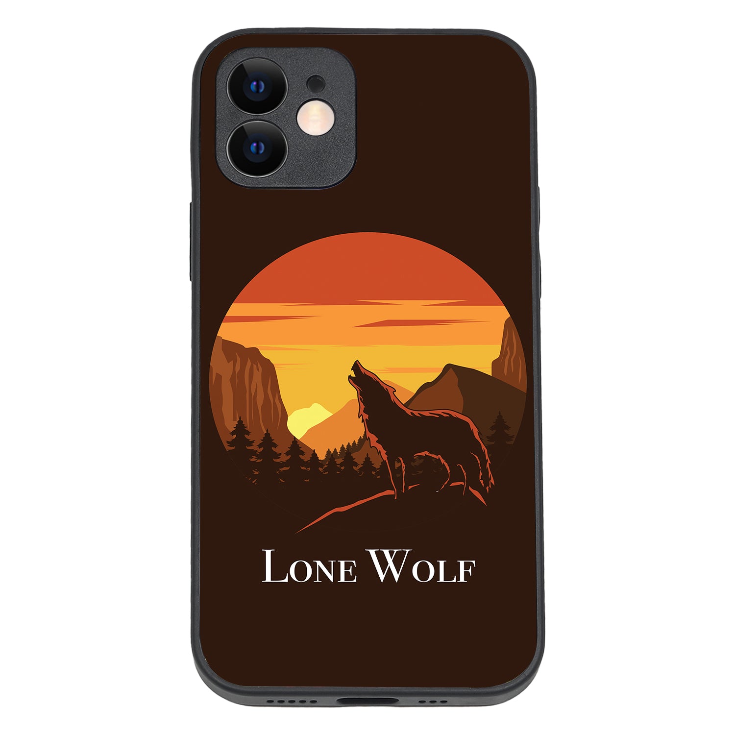 Lone Wolf Cartoon iPhone 12 Case